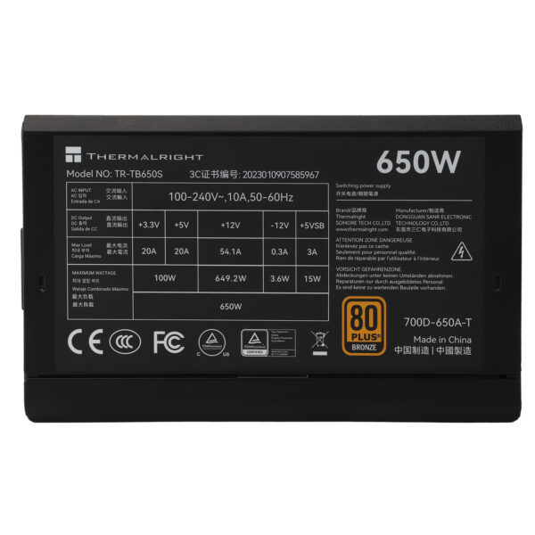 thermalright tb 650s 650w 80+ bronze