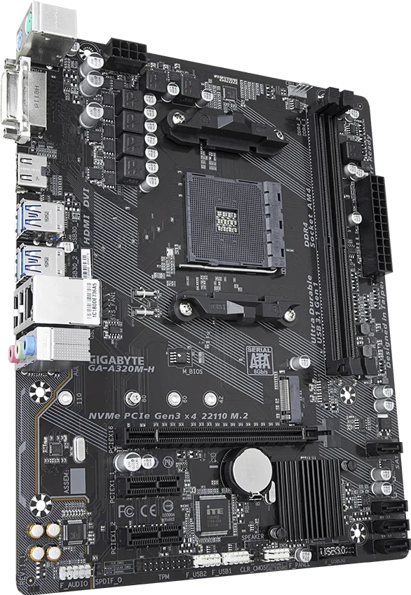 gigabyte a320m h motherboard used